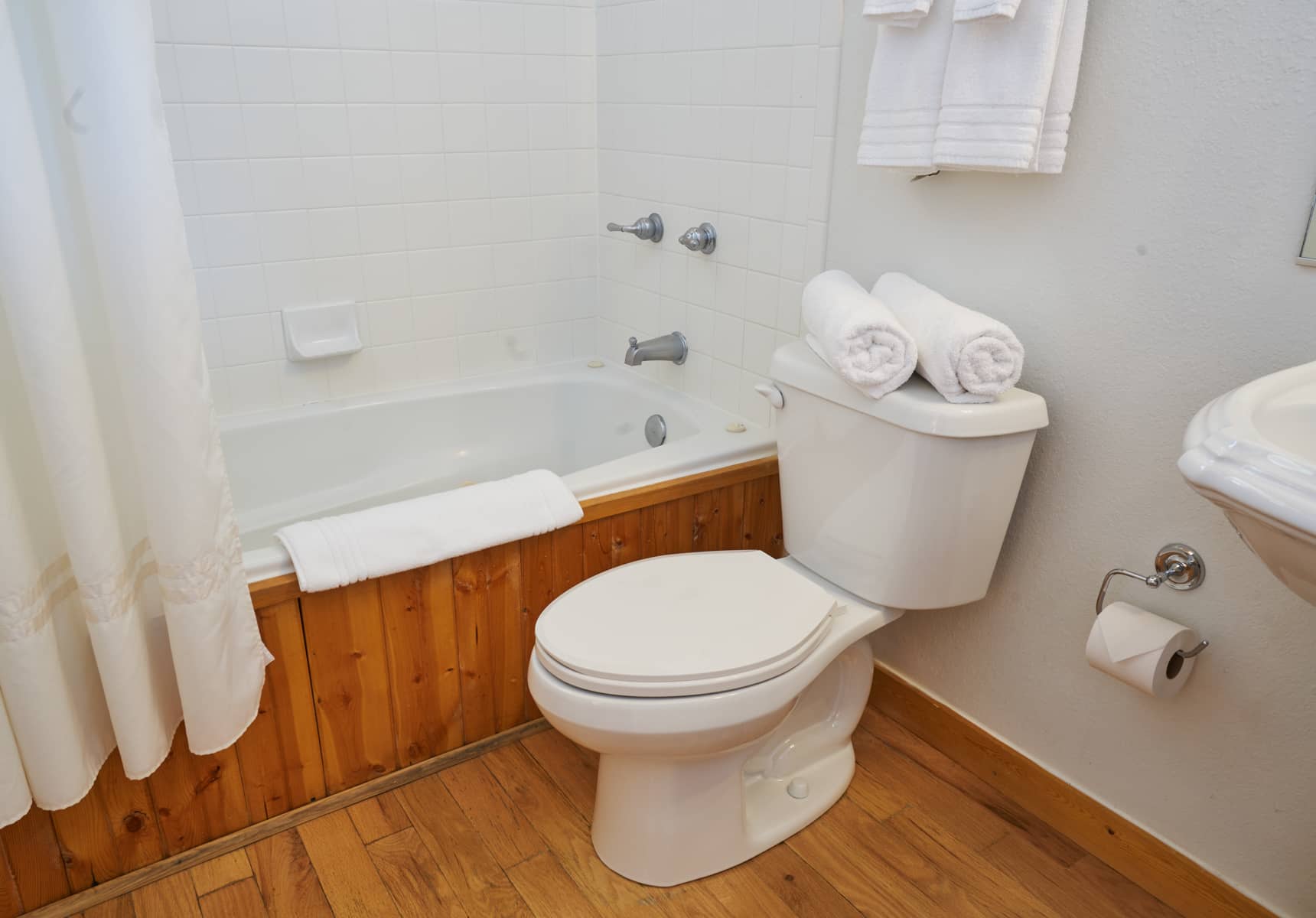 Bathroom with a jetted tub