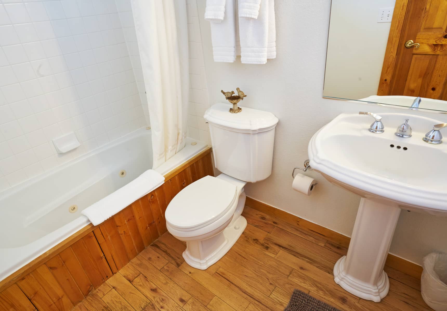 Bathroom with a jetted tub