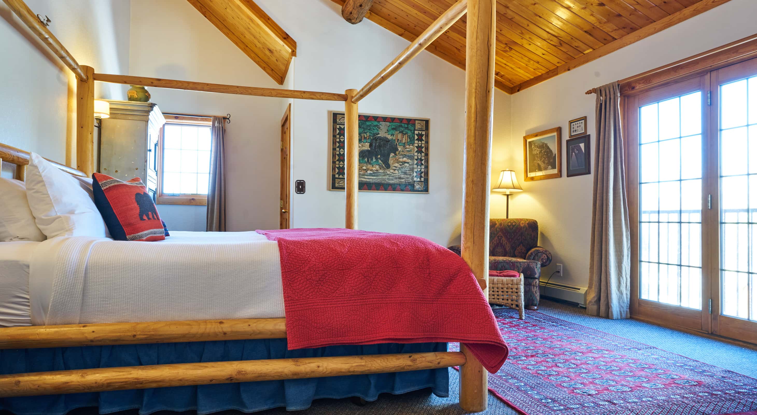 King bed at our romantic Colorado getaway